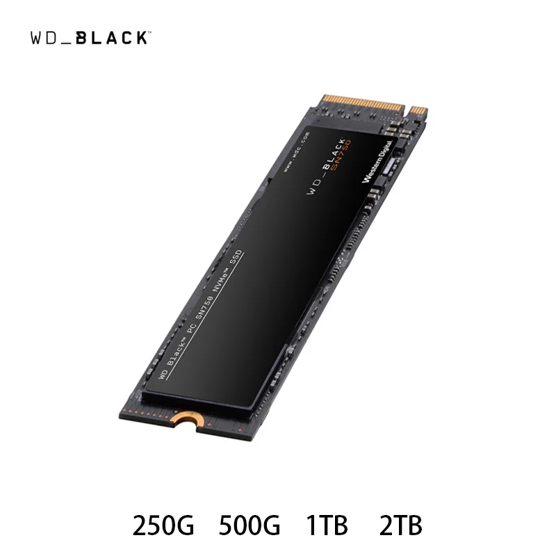 Внутренний твердотельный накопитель Western Digital WD SSD Black 2 ТБ 1 500 гб 250 M.2 2280 NVMe PCIe Gen3 * 4