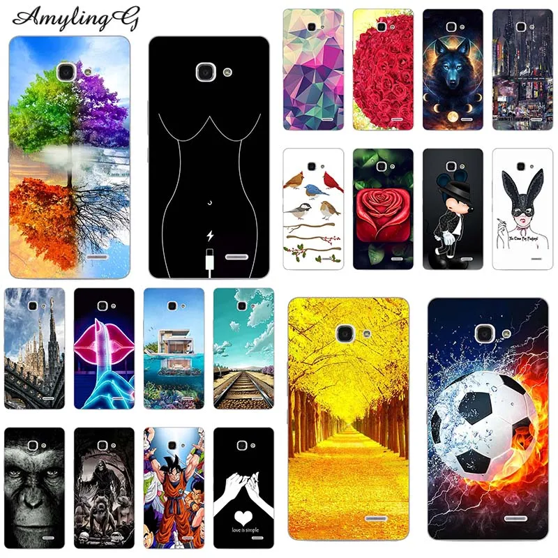 

Phone Case For Infinix Note 2 X600 5.98" Paint For Infinix Note2 X 600 Print Wolf Rose Animal Patterned Phone Shell Rubber Coque