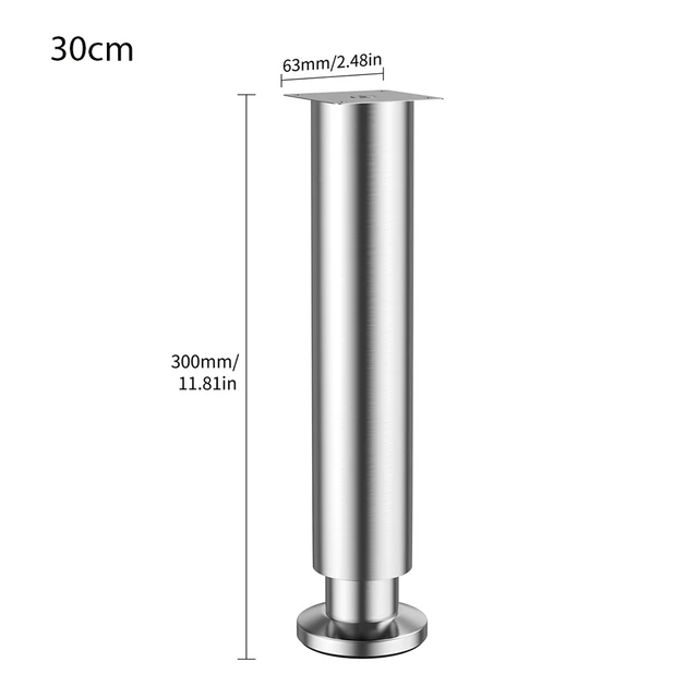 1pcs 8-30cm metal adjustable furniture legs stainless steel furniture replacement legs for tables cabinets TV cabinets sofa feet 30cm-1pcs