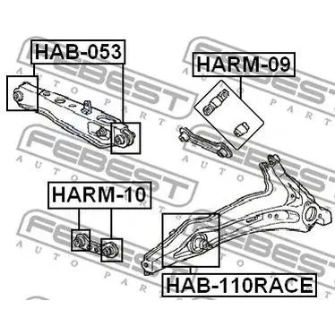 Сайлентблок продольного рычага задней подвески Honda CR-V RD1/RD