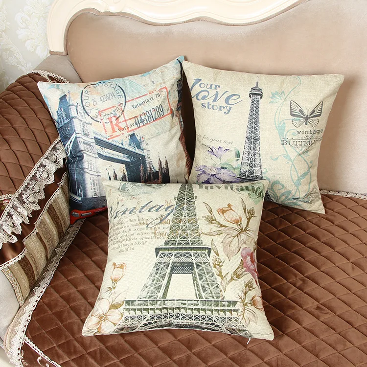 

England Literature Graphical Pillow 3d Number Printing Pillow Case Pillow Cover
