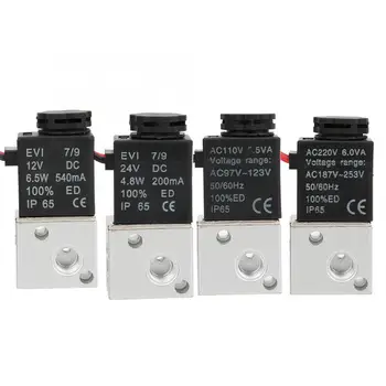 

Electric Valve Direct-Acting Solenoid Valve Water Air Oil 3-Position 3-Way Aluminum Alloy Body Valve G1/8in Electric Magnetic