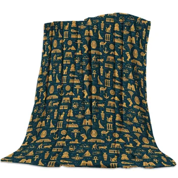 

Texture Egypt Animal Pattern Throw Blanket Blanket Cartoon Fleece Blanket Sofa/Bed/Plane Travel Plaids Bedding Towel