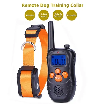 

300m Electric Dog Training Collar Pet Remote Control Waterproof Rechargeable with LCD Display All Size Shock Vibration Sound new