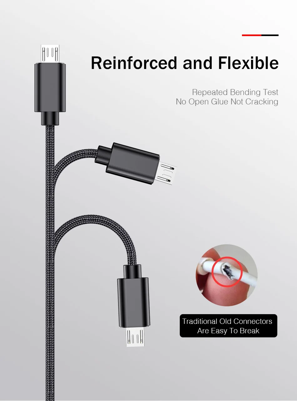 Rock Micro USB кабель 3A Быстрая Зарядка Кабель Microusb для samsung Xiaomi huawei Android мобильный телефон провод адаптер