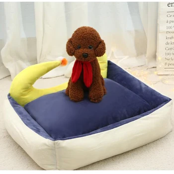 

Small Animals Bed Mat Removable Cushion Mattress for Cats Puppy Dogs Bichion Schnauzer Moon Shape Dog House Sleep Kennel