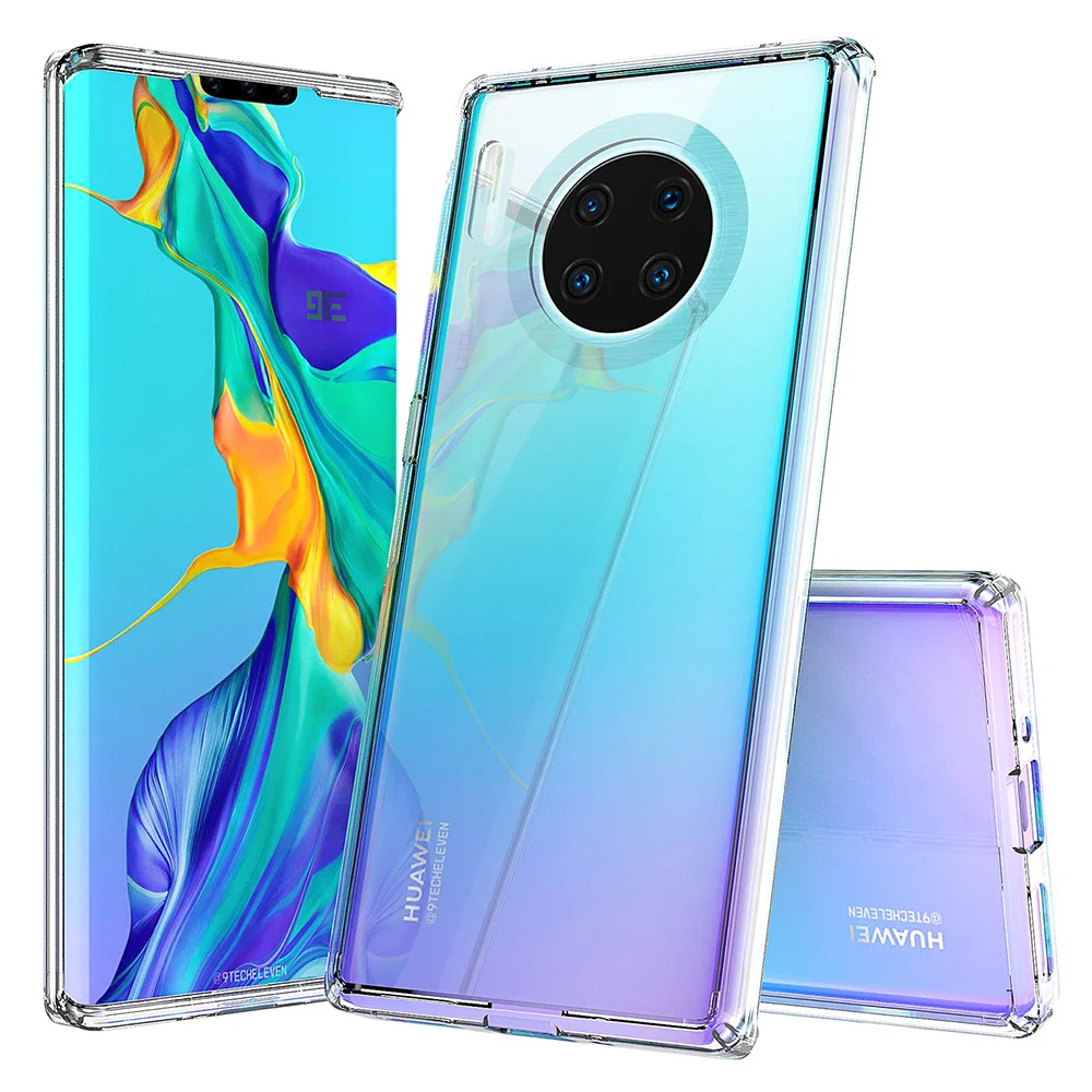 Для huawei mate 30 Pro Чехол 20 X Lite P20 P30 nova 5 ударопрочный Прозрачный Жесткий Тонкий чехол для телефона