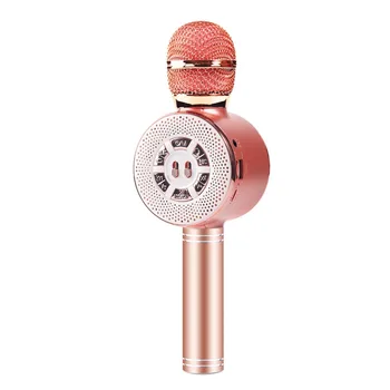 

Kid Adult Speakers With Light Stereo Wireless Bluetooth Rechargeable Handheld Karaoke Microphone USB Gift Singing Party Portable
