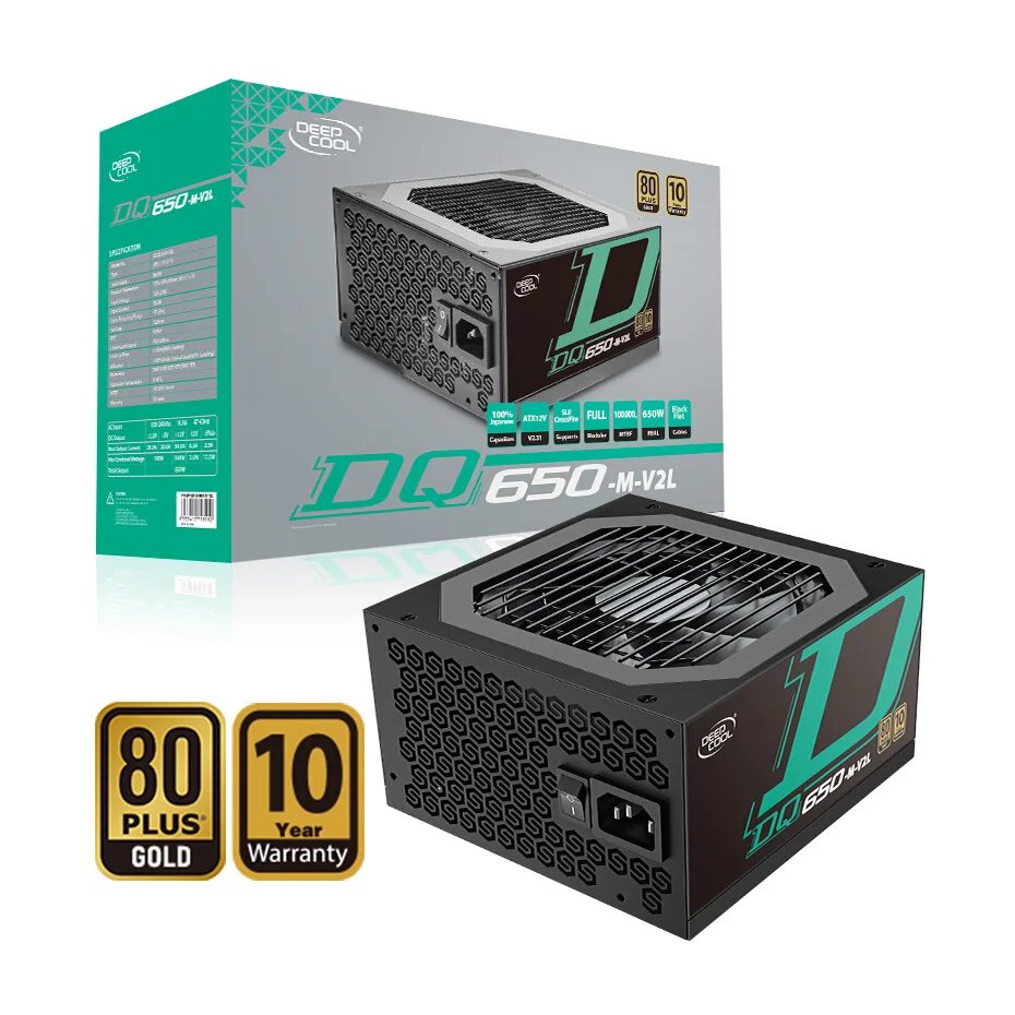 DEEPCOOL DQ650-M-V2L 650W 80 PLUS GOLD полный модульный блок питания для ПК PSU PFC активные