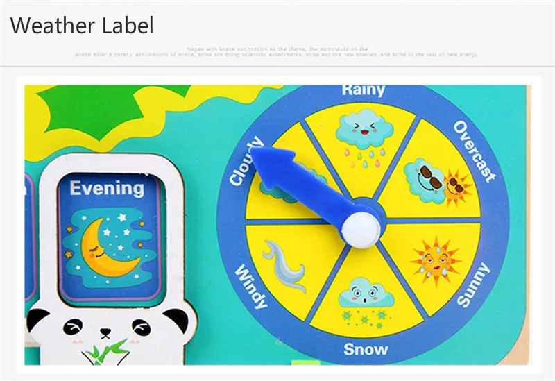Календарь часы время погода сезон познание деревянный Монтессори Eearly eduation детские дошкольные учебные принадлежности игрушки для детей