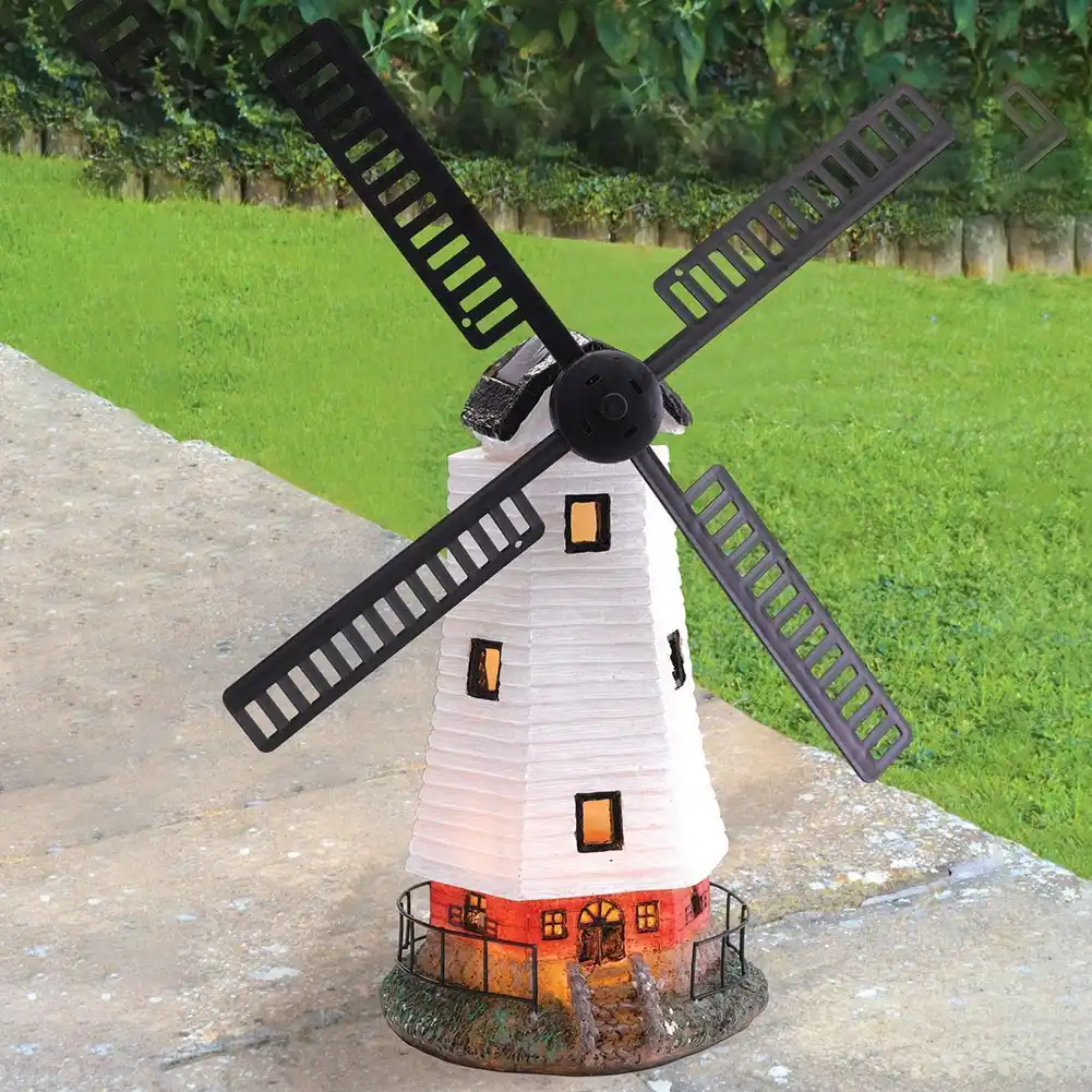 Waterproof Led Desk Home Solar Lights Gifts Night Windmill Garden