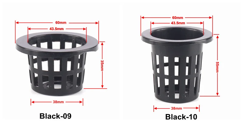 50pcs Growing Basket Hydroponics Basket Vegetable Soilless Growing Plastic Mesh Pot High Quality Garden Planting Pots