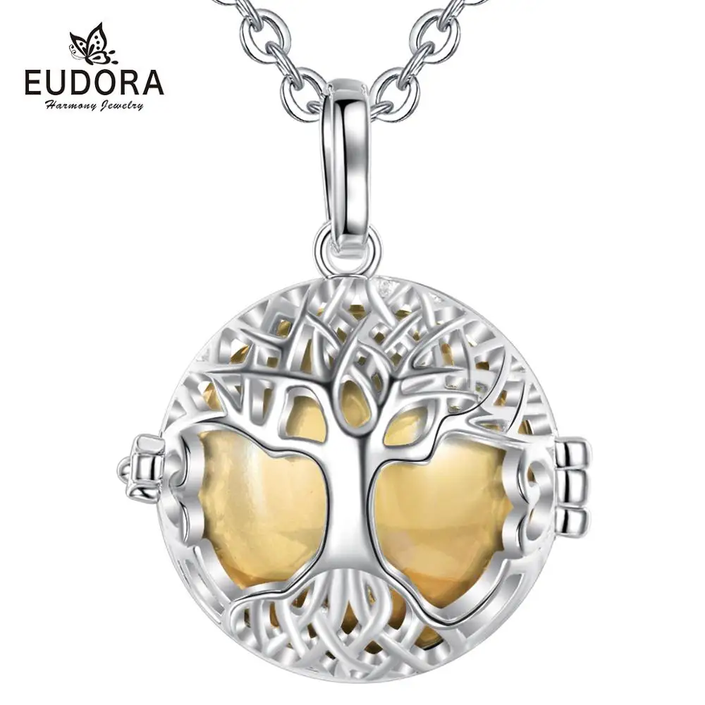 

Eudora 20mm Harmony Bola Ball Tree of life Cage Pendant DIY Charm Necklace fit Colorful Chime Ball Jewelry For Women K363
