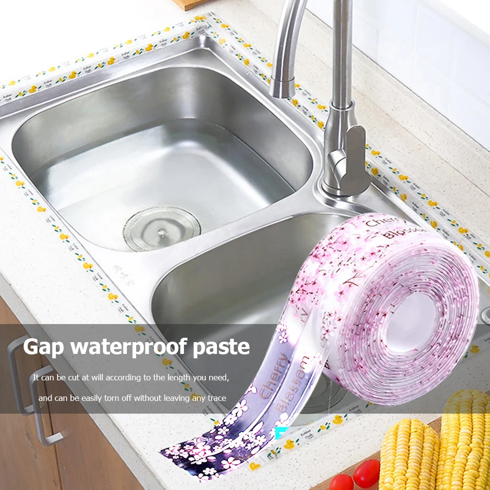 Self Adhesive Sink Waterproof Tape Kitchen Bathroom Toilet Sealant Mould Proof 