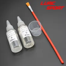 Luresport epóxi com arbusto e verniz, verniz para guia de vara de pesca transparente, faça você mesmo, kit de reparo de componente de construção