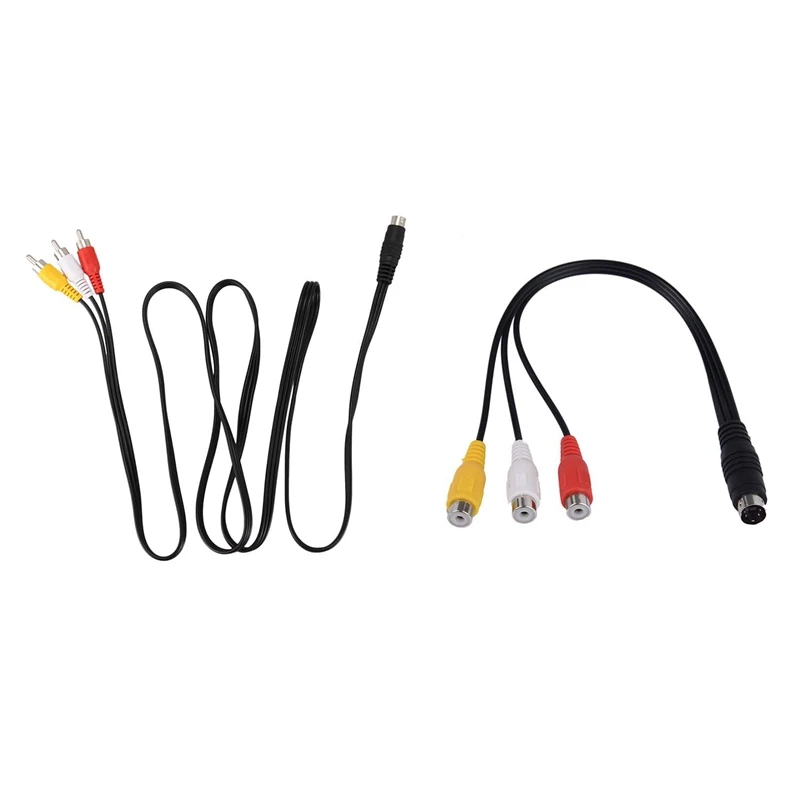 4 Pin S-Video To 3 RCA Female TV Adapter Laptop Cable & 1.5M 4.9Ft Male PC Conversion | Электроника