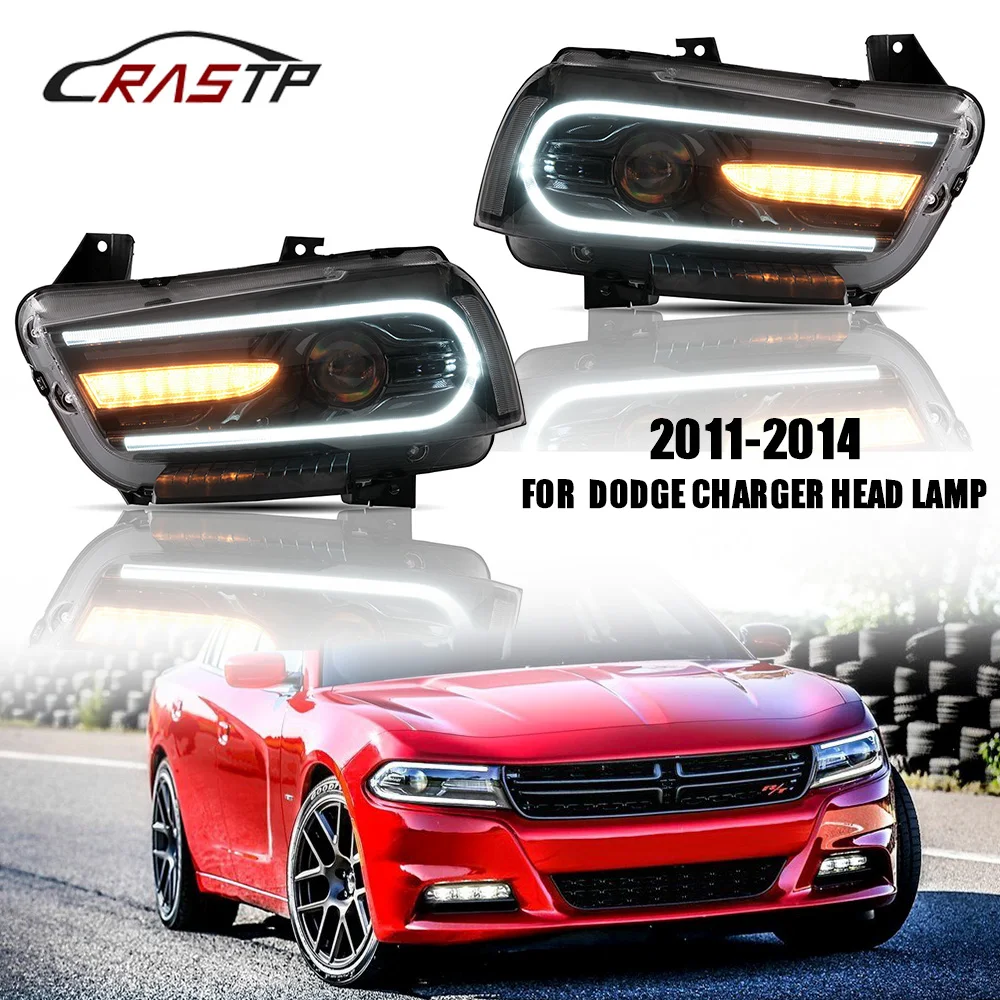 

Car Head Lamp for Dodge Charger 2011-2014 Headlights with Doublel Beam Projectors LED DRL Head Lamp Without Low BeamRS-DODGE-005