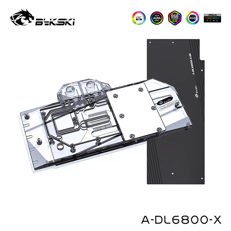 Dispositivo Di Raffreddamento Di Acqua Del Computer Di Bykski Per Il Data Radeon Rx 6800 16Gb X, Blocco Di Raffreddamento Di Serie Di Impulso Radeon R