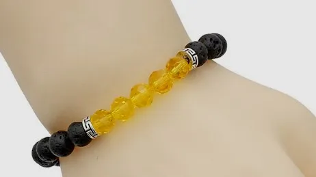 8 мм sd2 стеклянная кристальная эластичная нить Регулируемая черная вулканическая