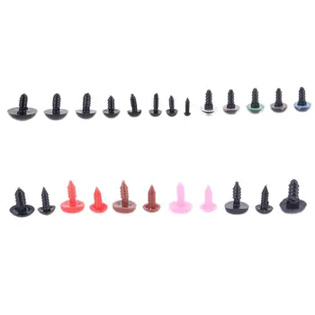 

Colorful 450 Pcs Plastic Crafts Screw Safety Eyes Nose 24 Grid Doll DIY Kit GXMB