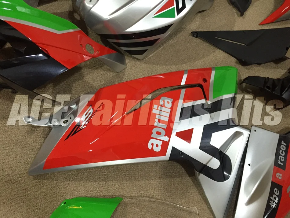 ABS литья под давлением обтекатель комплект подходит для Aprilia RS125 06 07 08 09 10 11 RS4 RSV 125 2006-2011 Обтекатели красный серебристый зеленый