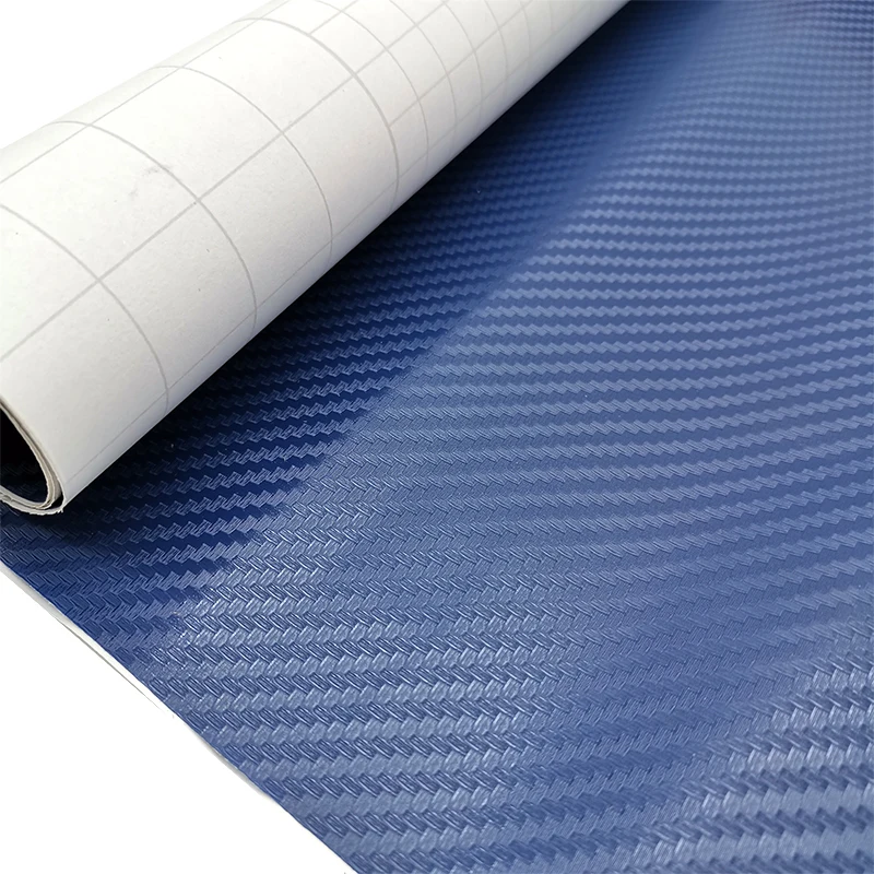 

Dark Blue Car Interior Center Console Vinyl Film Sticker Carbon Fiber pattern