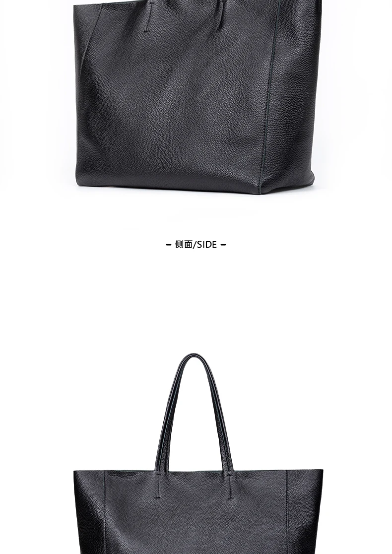 GIONAR Мягкая натуральная коровья кожа классическая черная сумка-тоут для женщин Рабочая большая сумка на плечо для ноутбука многофункциональная композитная сумка