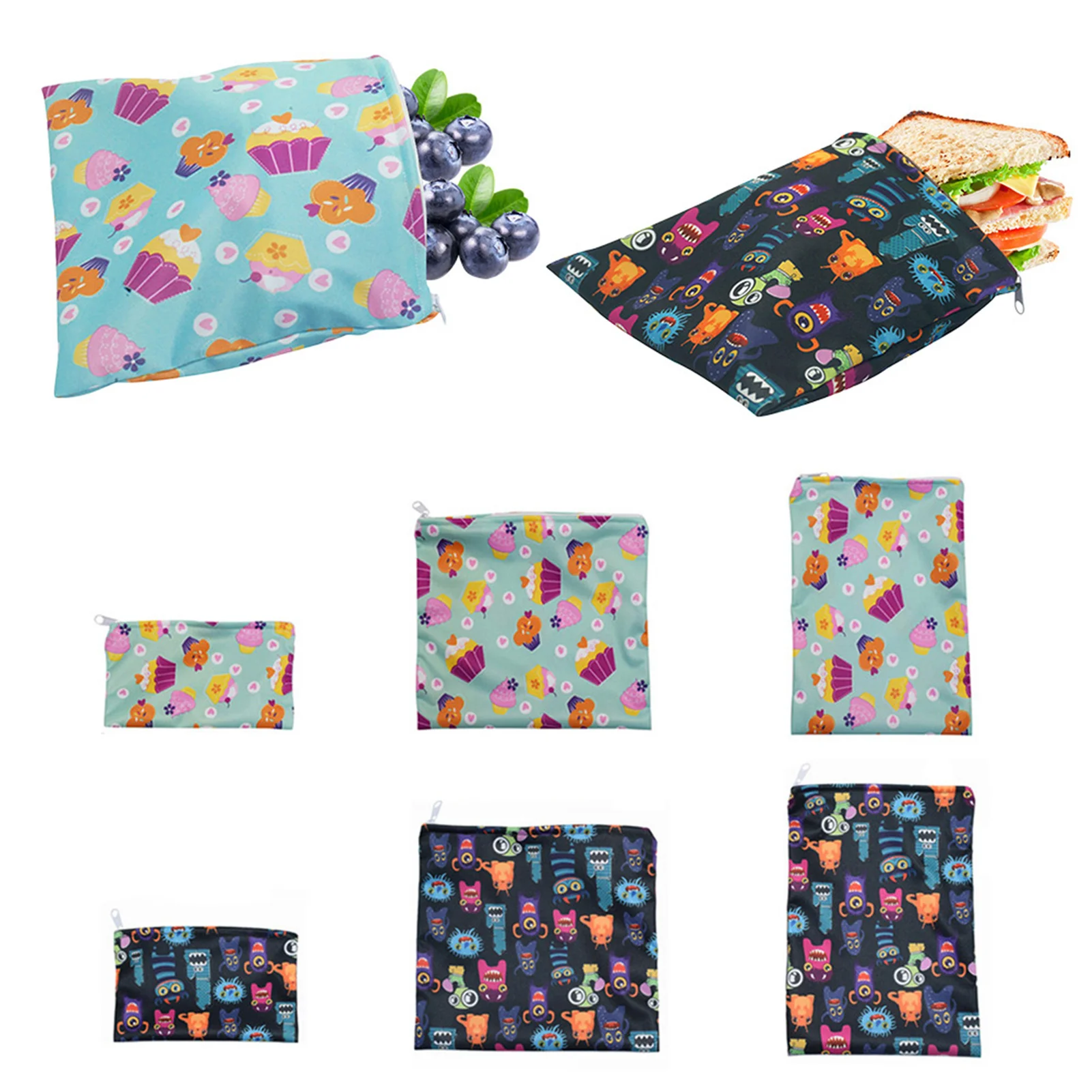 

Snack Bag Reusable Washable Multifunctional Sandwich Lunch Bag Fruit Storage Pouch For Child School Travel Bag Free Shipping