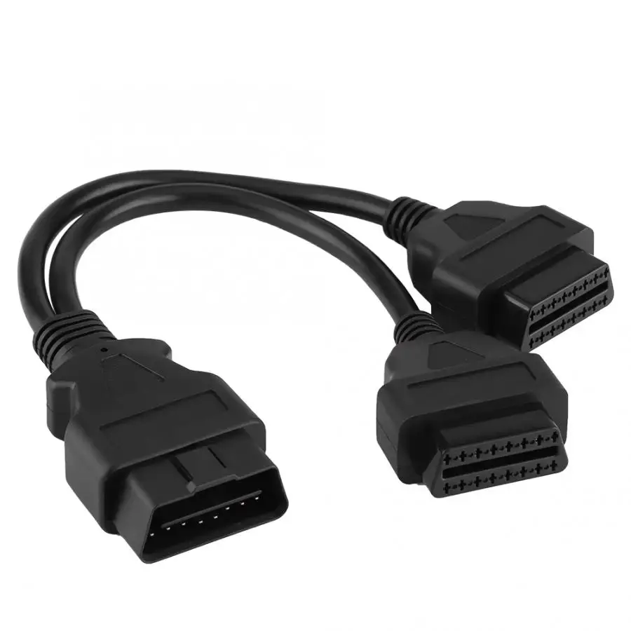 16-контактный адаптер OBD2 OBDII с разъемом типа Папа-два y-разветвитель Удлинительный