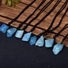 1PC Fashion Simple Aquamarine Blue Pendant Natural Quartz Stone Raw Crystals For Men Women Jewelry Purple Mineral Specimen Gift 1