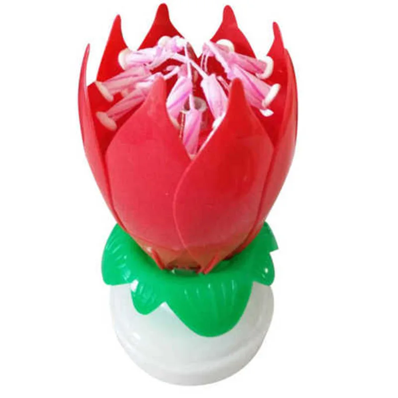 Musical Candle Lotus Flower