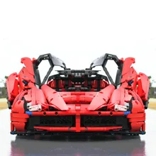 XQ1002 красный гоночный спортивный автомобиль двигатель мощность функция технические строительные блоки кирпичи подарок для детей игрушка