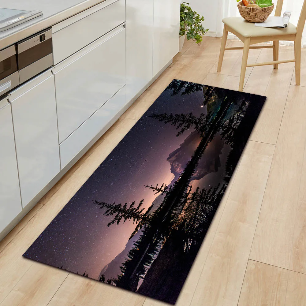 Nature Series Fog And Snow Home Kitchen Carpet Washabl Entrance Doormat Living Room Hallway Decoration Rug Anti-Slip Bath Mat | Дом и сад
