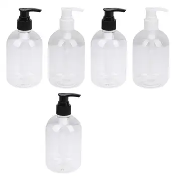 

5pcs 350ml Plastic Sanitizer Travel Bottles Hand Sanitizer Containers Toiletry Bottles Refillable Container Shower Gel Dispenser