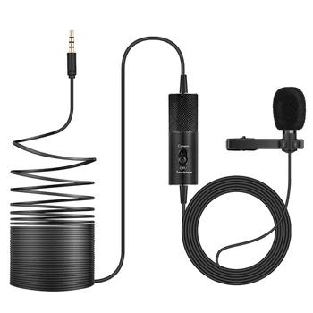 

Hot Sale Lavalier Microphone 5.8m Cable Lapel Clip On Mic for Recording Interview Video Conference Podcast