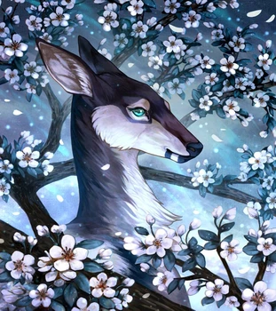 

JMINE Div 5D Cherry Blossom Tree Deer Full Diamond Painting cross stitch kits art High Quality Cartoon 3D paint by diamonds