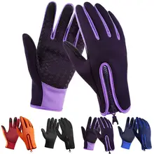 Теплые перчатки унисекс, водонепроницаемые зимние перчатки с сенсорным экраном для катания на лыжах, сноуборде, мотоцикле, езды, ветрозащитные перчатки с полным пальцем