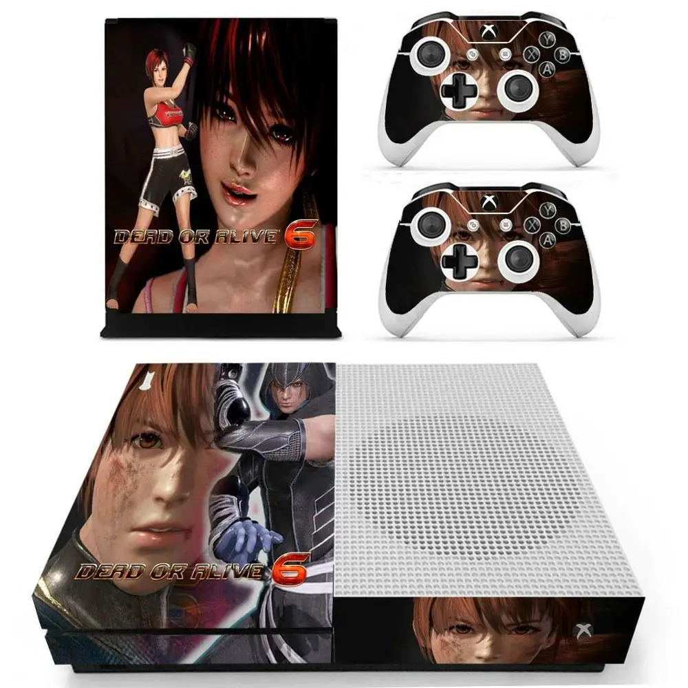 YS-xboxoneS-2133 Dead or Alive 6 наклейка s для Xbox One S кожа Виниловая наклейка Pegatina для Xbox one тонкая консоль и два контроллера шкуры - Цвет: YS-xboxoneS-2133