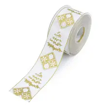 10 м Проводная Рождественская лента полиэстер прозрачные блестящие красочные снежинки DIY ремесла D08E