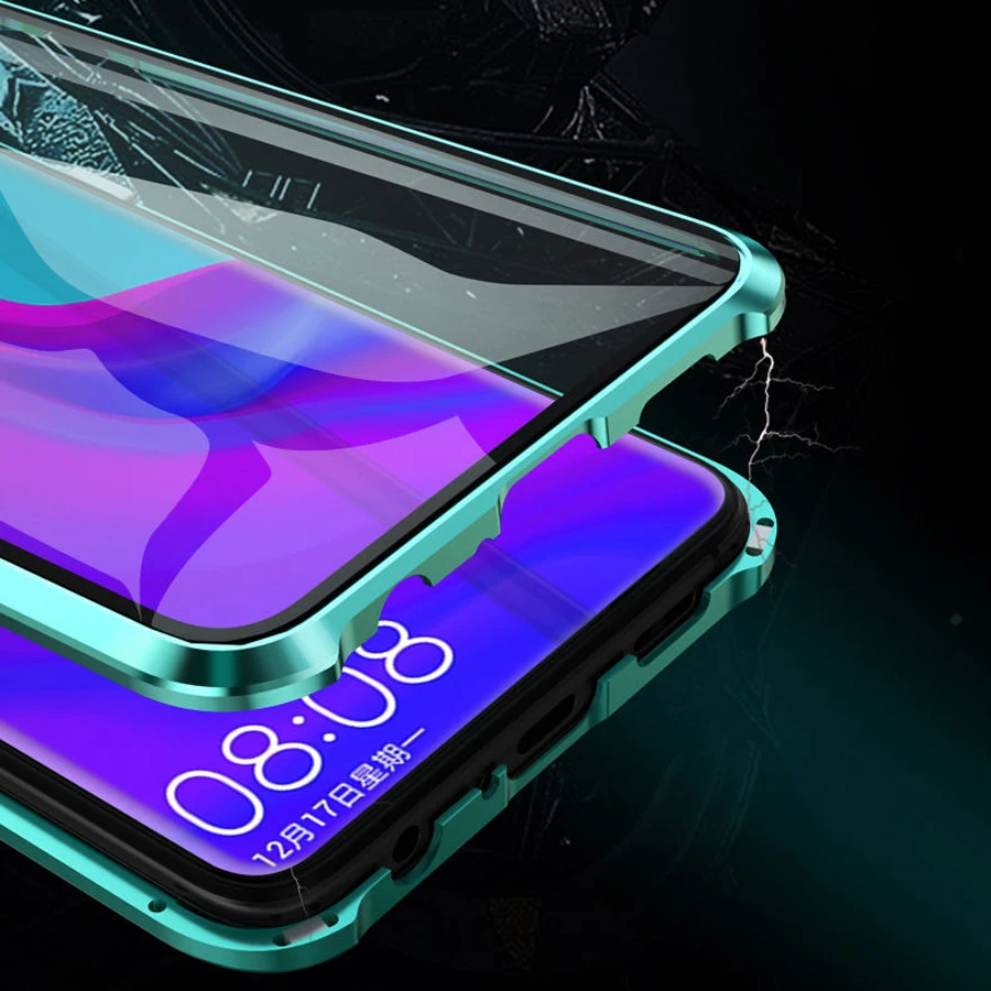 360 Полный Магнитный чехол для huawei Y9 премьер- металлический прозрачная пленка из закаленного Стекло чехол КРЫШКА ДЛЯ huawei P Smart Z чехол