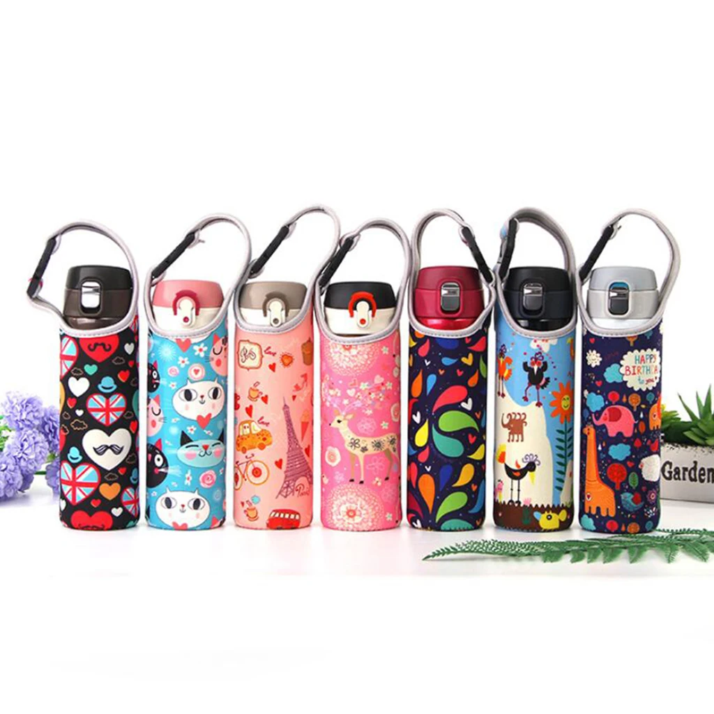 Heat Insulation Water Bottle Holder Cover Vacuum Cup Mug Bag Tote Cover for Home Travel Trip Bike Outdoor Camping Use