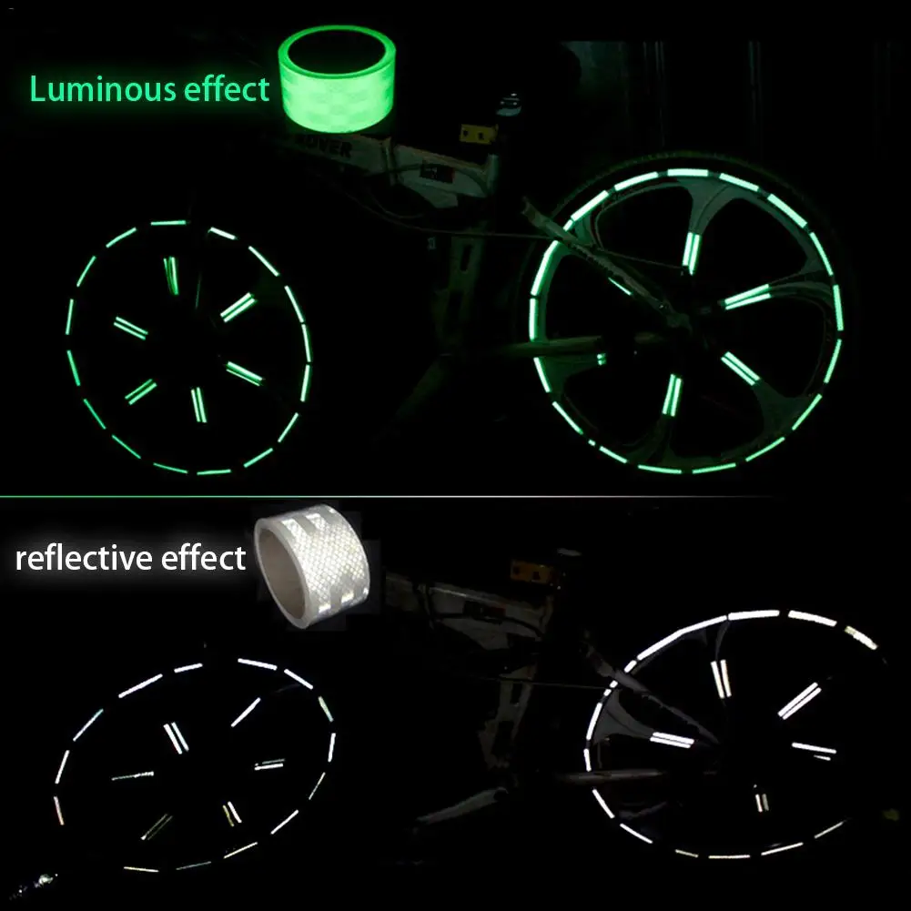 Luminous Reflective Helmet Tape Stripes Luminous Long Lasting Bicycle Reflector Sticker For Motorcycle