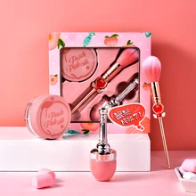 Xixi брендовый набор для макияжа, 3 шт., розовые румяна, пудра, пигмент для рождественского подарка, прекрасная косметика, водостойкая пудра для лица AC124