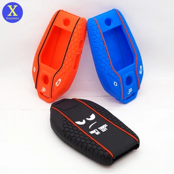 

Xinyuexin Don't Touch My Key Silicone Car Key Cover for BMW 6 7 Series 740 6 Series GT 5 530i X3 Display Key Bmw Accessories