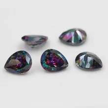

Size 3x5mm~10x12mm Pear Shape Plating Color Cubic Zirconia Stone Loose Multiolor CZ Stones Synthetic Gems
