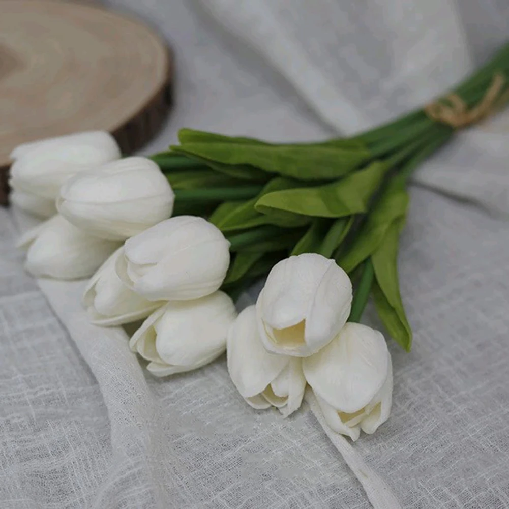 10 шт. обеденный стол Decoraiton имитация тюльпанов цветы букет длинный стебель