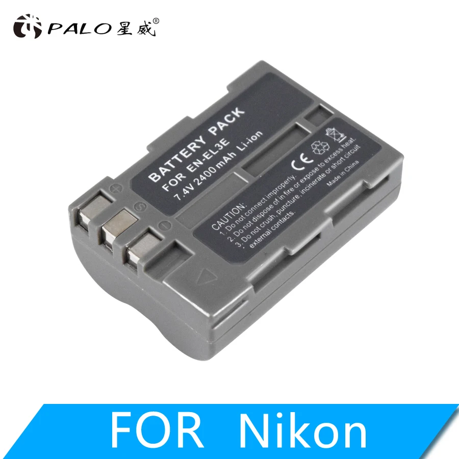 PALO 2400 мА/ч, EN-EL3E ENEL3E батарейный блок камеры для Nikon D90 D80 D300 D300s D700 D200 D70 D50 D70s D100 D-100 D-300 D-70 D-9