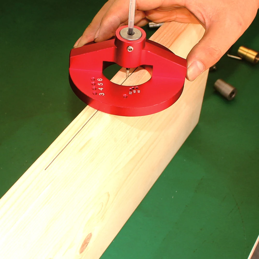 Aluminum Alloy Hinge Drilling Jig Woodworking Tool Drill Guide Vertical Drilling Fixture Hole Drilling Positioning Kit New D5