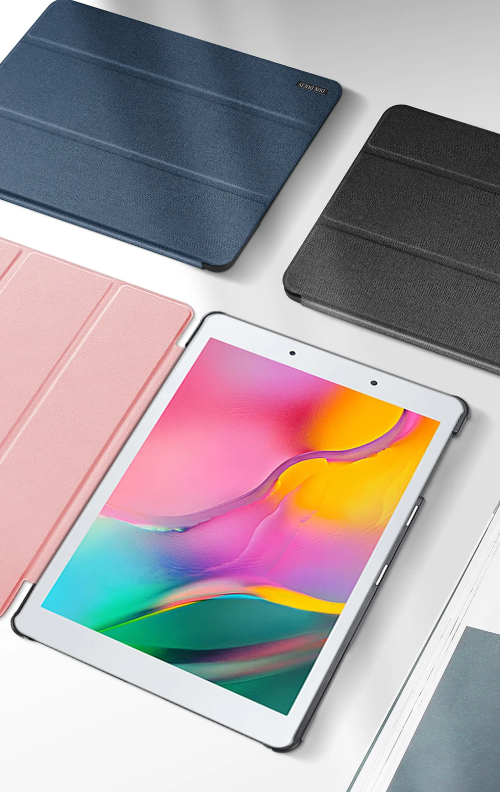DUX DUCIS тканевый кожаный чехол для Samsung Galaxy Tab A 8,0 Роскошный тонкий Чехол-подставка для Samsung Galaxy Tab A 8,0