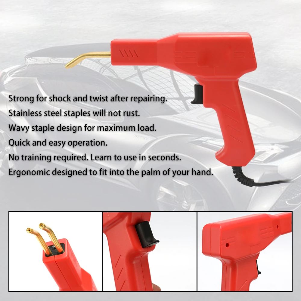  Handy Plastic Welder Garage Tools Hot Staplers Machine Staple PVC Plastic Repairing Machine Hot Sta